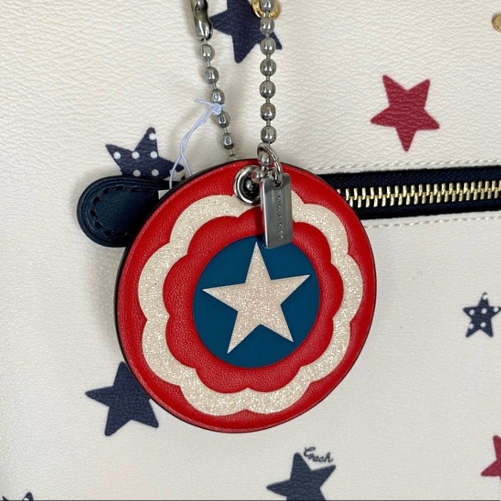 Coach Captain America Shield  Bag Charm Marvel